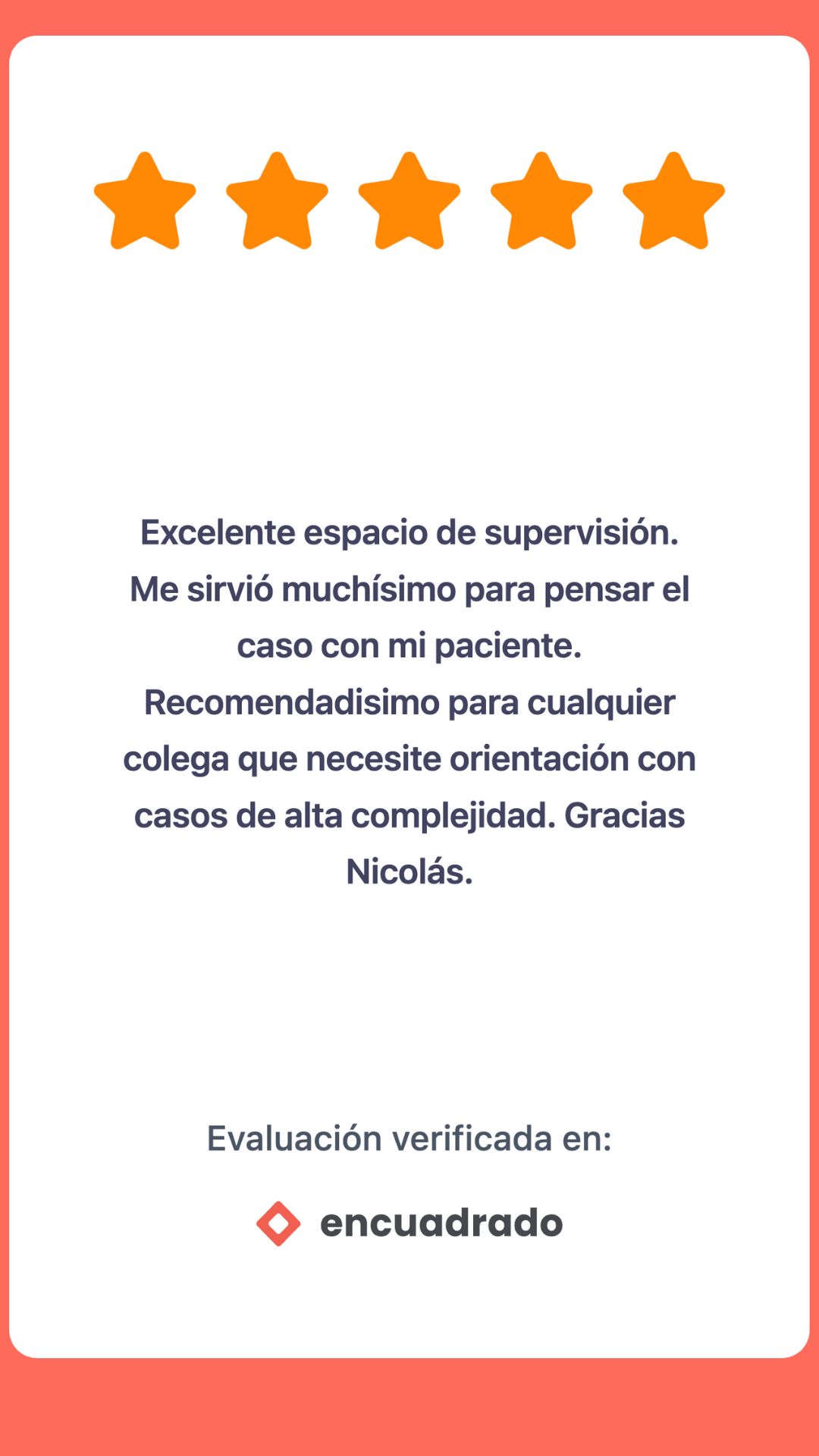 Evaluación de colega 1 sobre las supervisiones